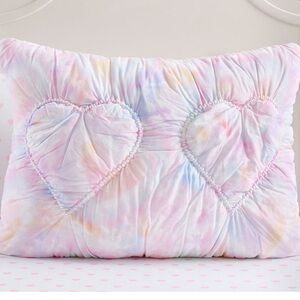 Pottery Barn Kids Textured Tie Dye Heart Standard Sham #1